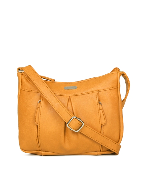 

Lavie Mustard Yellow Solid Sling Bag