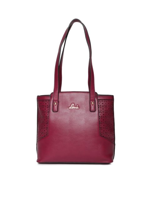 

Lavie Burgundy Solid Tote Bag