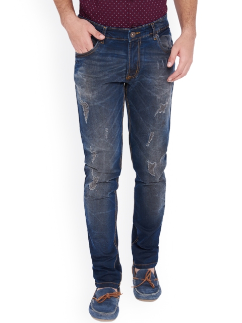 

IVOC Men Navy Blue Slim Fit Mid-Rise Mildly Distressed Jeans