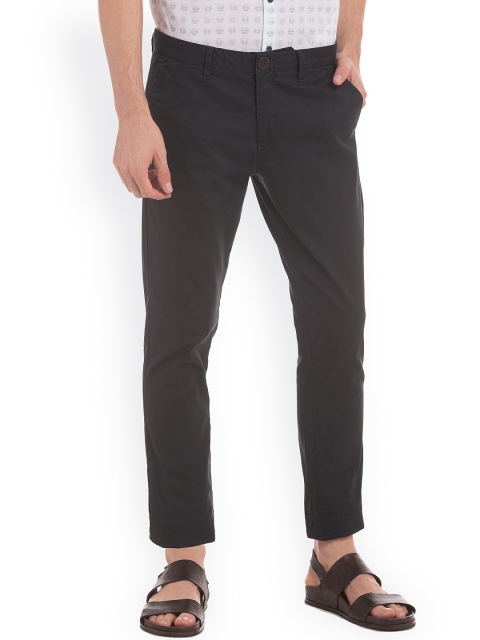 

True Blue Men Navy Slim Fit Solid Regular Trousers, Navy blue