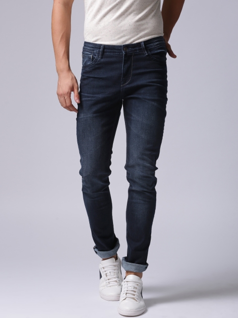 

True Blue Men Navy Blue Mid-Rise Clean Look Stretchable Jeans