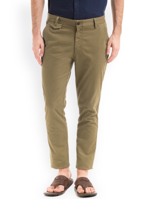 

True Blue Men Khaki Slim Fit Regular Trousers
