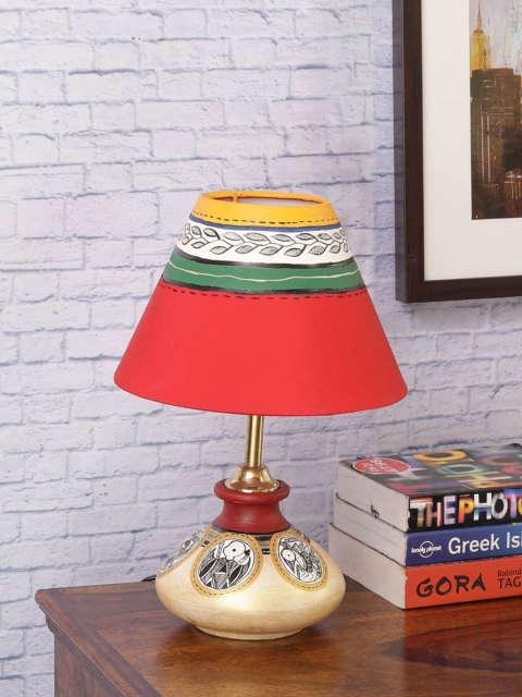 

VarEesha Red Handpainted Bedside Standard Lamp