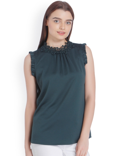 

Vero Moda Women Green Self-Design Top