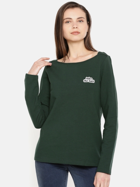 

Vero Moda Women Green Solid Top