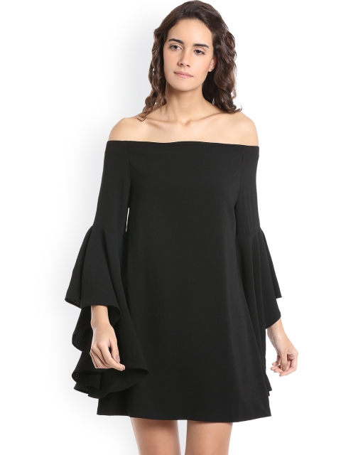 

Vero Moda Women Black Solid A-Line Dress