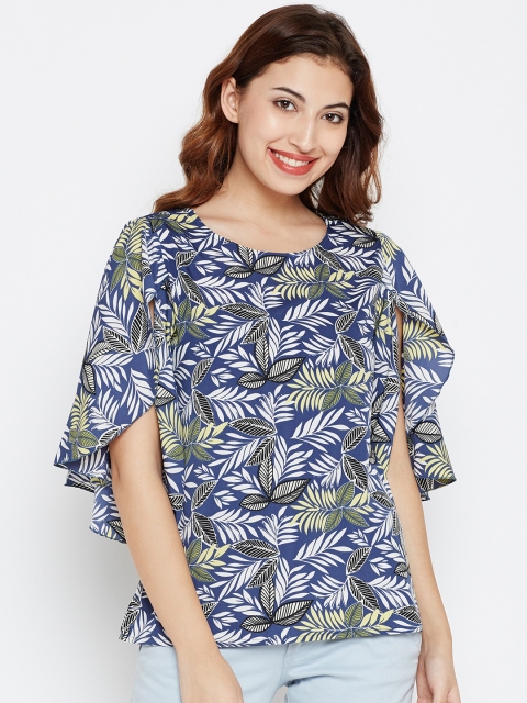 

Style Quotient Women Blue & White Printed Top