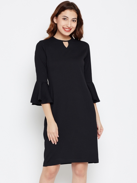 

Style Quotient Women Black Solid Sheath Dress