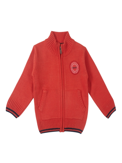

Gini and Jony Infant Boys Red Solid Front-Open Sweater