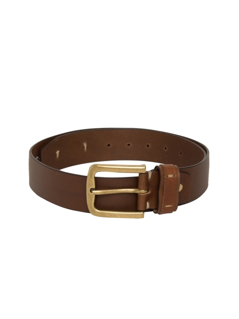 

Mast & Harbour Men Brown Solid Leather Belt