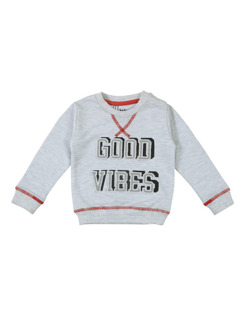 

Gini and Jony Boys Grey Printed Sweatshirt