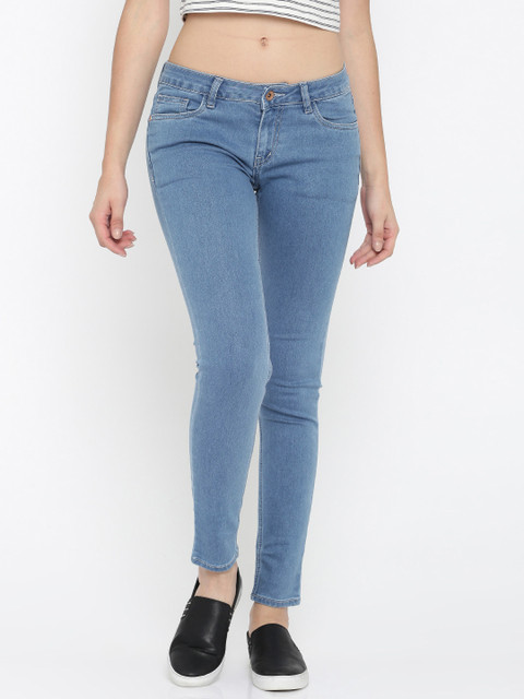 

ether Women Blue Skinny Fit Mid-Rise Clean Look Stretchable Jeans