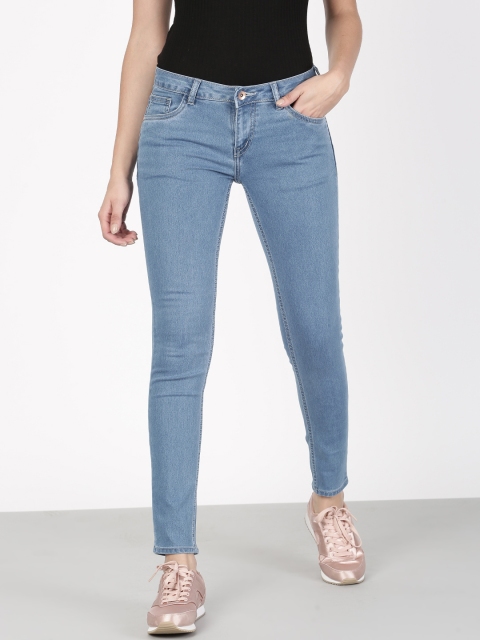 

ether Women Blue Skinny Fit Mid-Rise Clean Look Stretchable Jeans