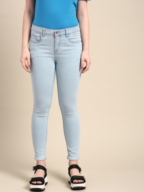 

ether Women Blue Skinny Fit Mid-Rise Clean Look Stretchable Jeans