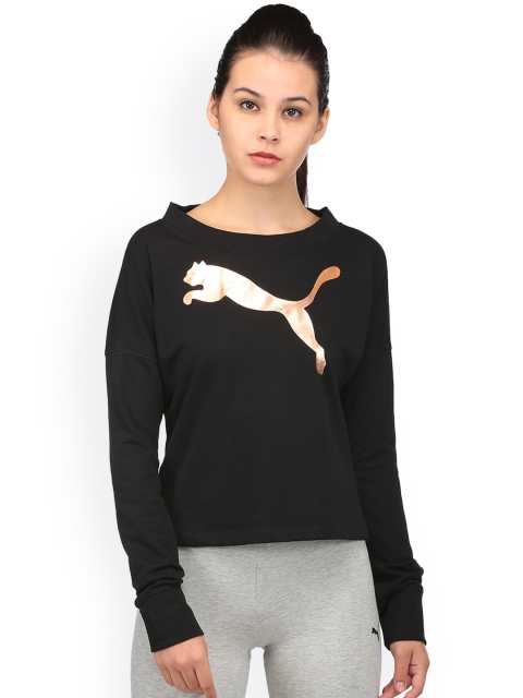 

Puma Women Black Printed Sweatshirt