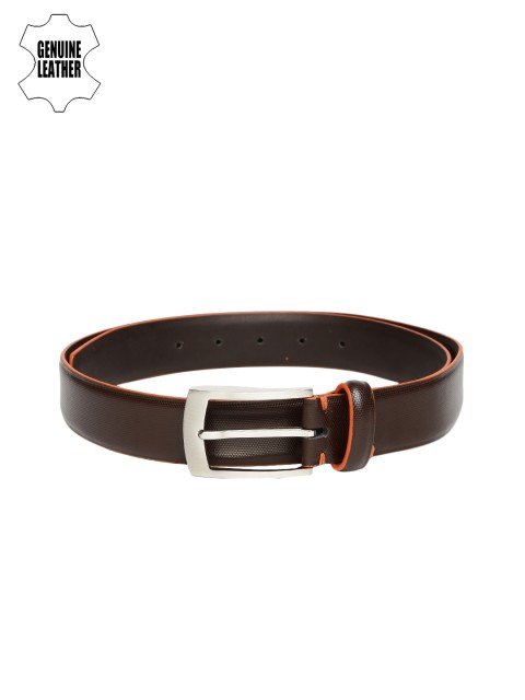 

INVICTUS Men Brown Textured Genuine Leather Belt