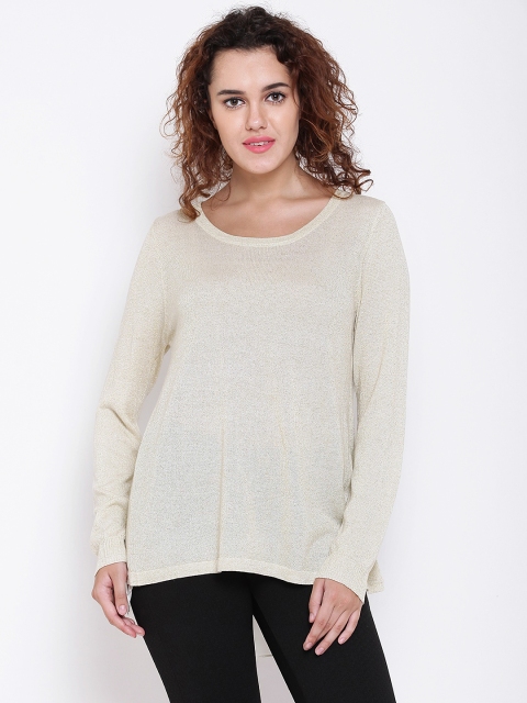 

Jealous 21 Women Beige Solid Styled Back Top