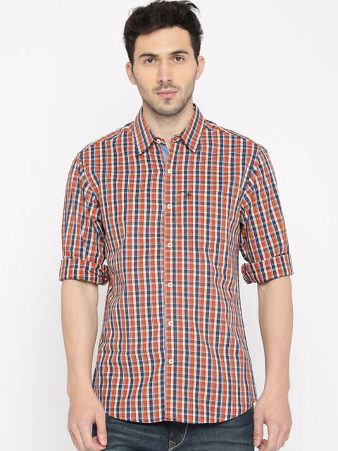 

PIVOTO Men Brown & Brown Slim Fit Checked Casual Shirt