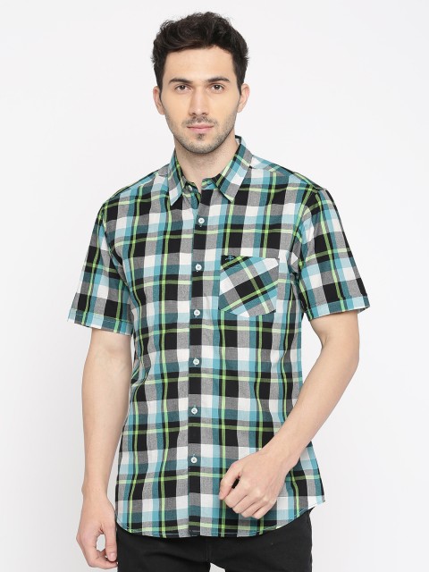 

PIVOTO Men Multicoloured Comfort Slim Fit Checked Casual Shirt, Multi