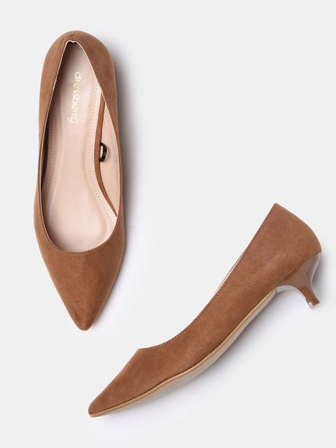 

DressBerry Women Brown Solid Pumps