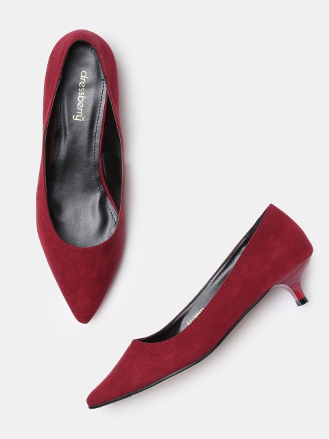 

DressBerry Women Maroon Solid Pumps