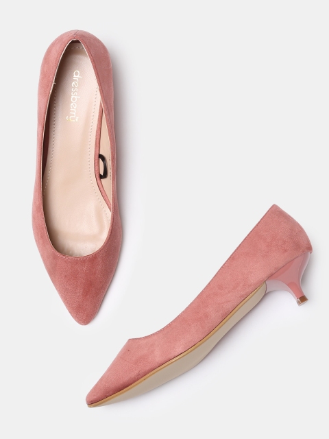 

DressBerry Women Pink Solid Pumps