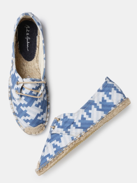 

Mast & Harbour Women Blue & White Printed Espadrilles