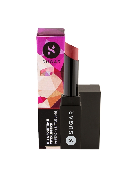 

SUGAR Its A Pout Time Peachy Little Liars Vivid Lipstick 06 (Nude Pink)