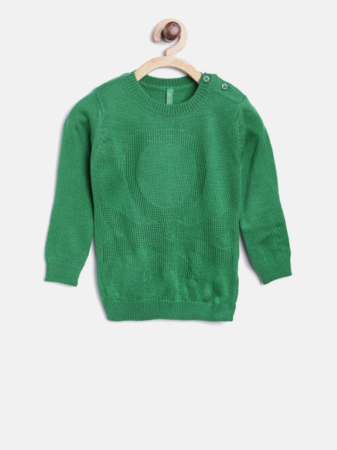 

United Colors of Benetton Boys Green Patterned Sweater