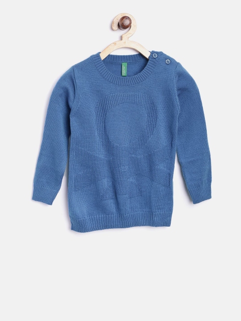 

United Colors of Benetton Boys Blue Patterned Pullover