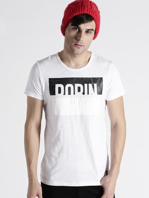 

s.Oliver Men White Printed Round Neck T-shirt