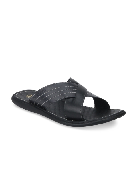 

Red Tape Men Black Leather Sandals