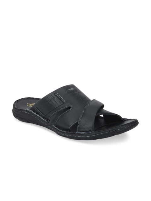 

Red Tape Men Black Leather Sandals
