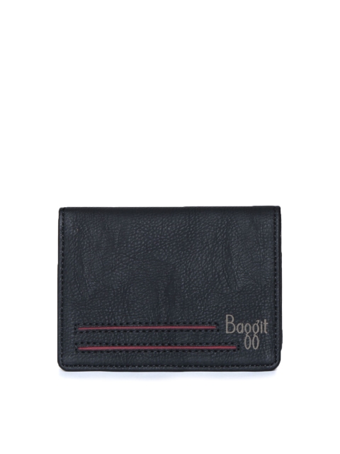 

Baggit Men Black Solid Two Fold Wallet