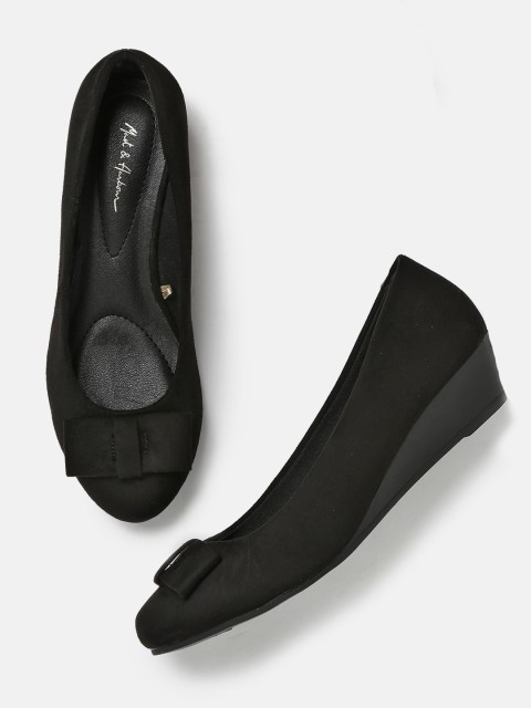 

Mast & Harbour Women Black Solid Wedges
