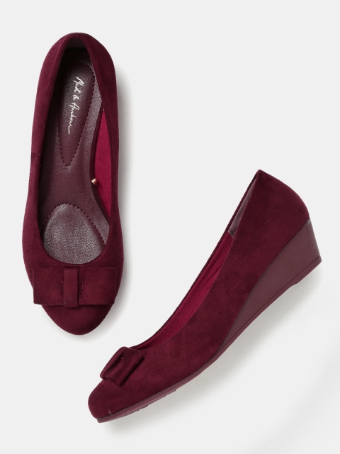 

Mast & Harbour Women Burgundy Solid Wedges