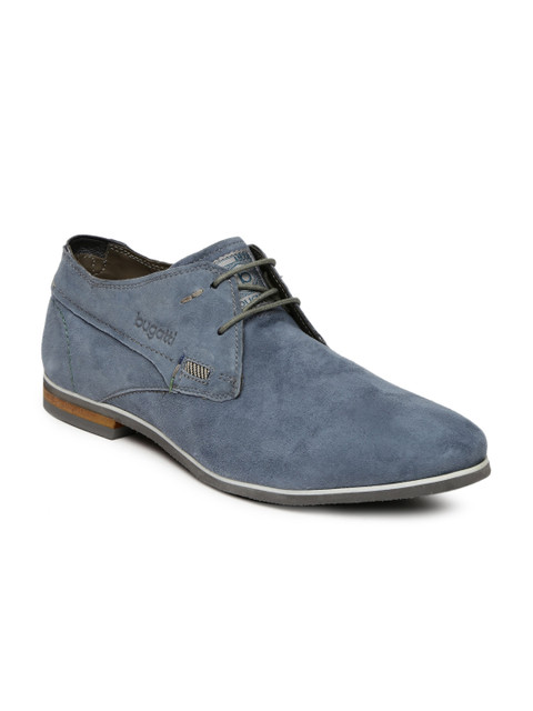

Bugatti Men Blue Bertoldo Suede Derbys
