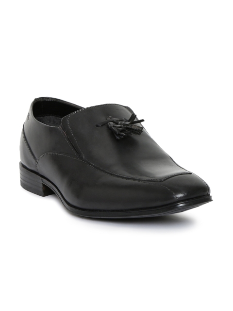 

Bugatti Men Black Mattia Tassel Leather Slip-On Semiformal Shoes