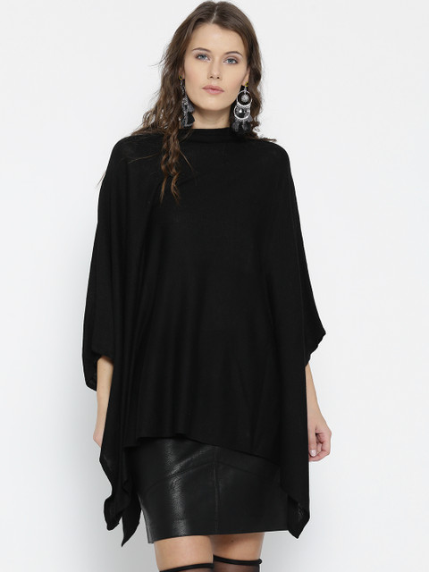 

FOREVER 21 Women Black Solid Longline Boxy Top