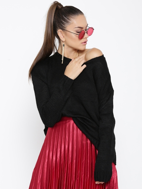 

FOREVER 21 Women Black Solid Sweater