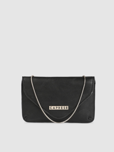 

Caprese Black Solid Envelope Clutch