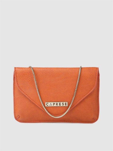 

Caprese Orange Solid Handheld Bag