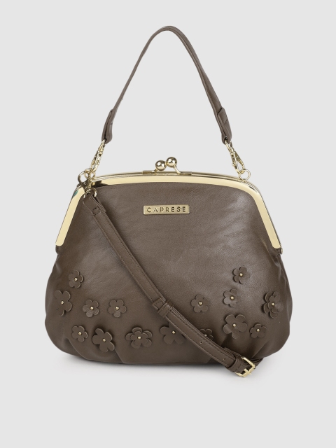 

Caprese Bronze-Toned Embellished Handheld Bag