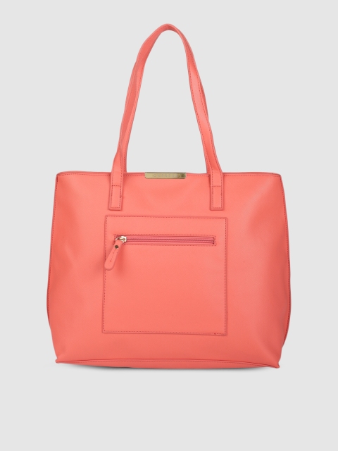 

Caprese Coral Pink Solid Shoulder Bag