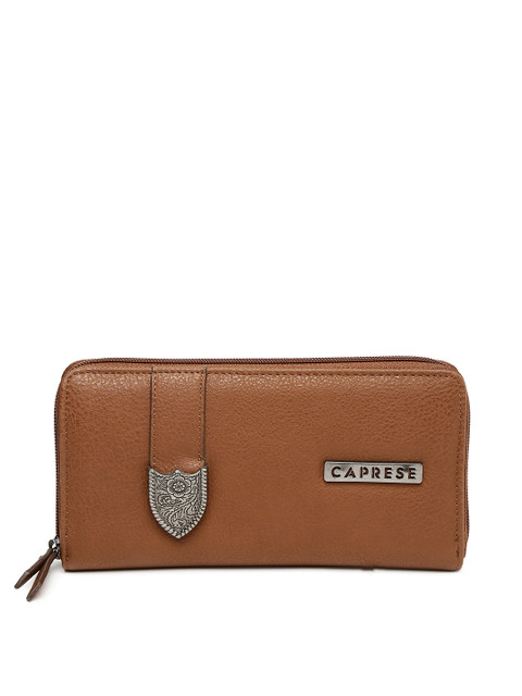 

Caprese Women Brown Solid Zip Around Wallet