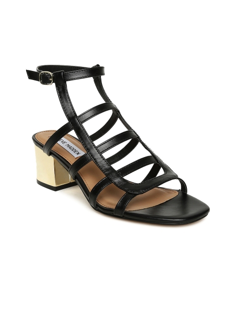 

Steve Madden Women Black Leather Heels