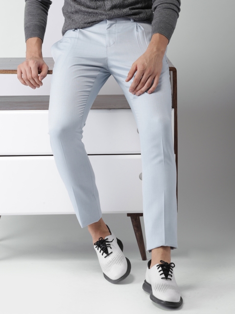 

INVICTUS Men Blue Slim Fit Solid Regular Trousers