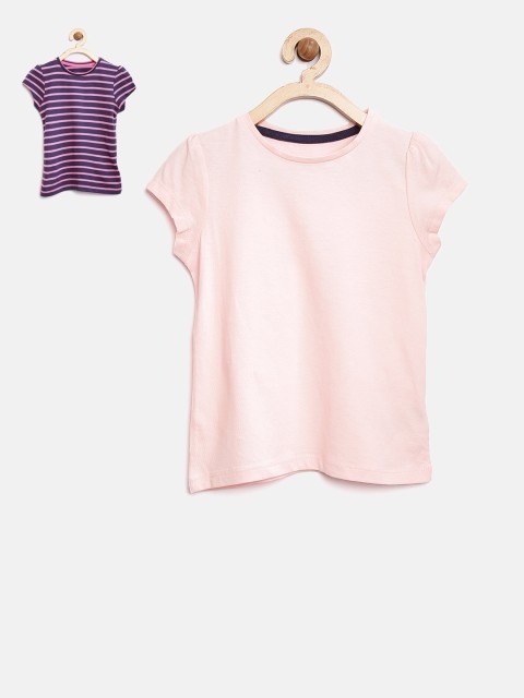

mothercare Girls Pack of 2 T-shirts, Peach