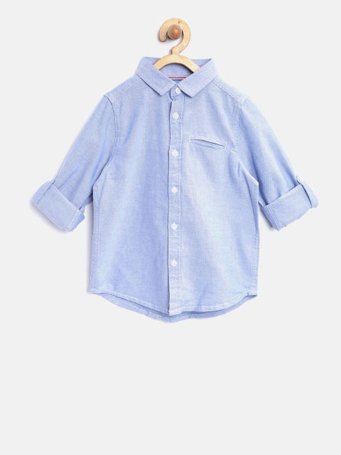 

mothercare Boys Blue Comfort Fit Solid Casual Shirt