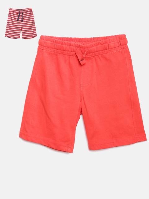 

mothercare Boys Pack of 2 Regular Fit Shorts, Coral